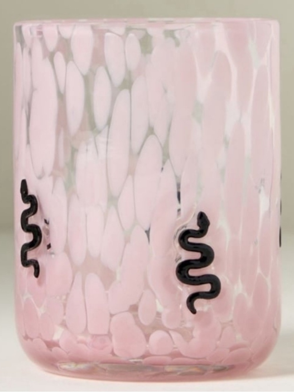 Anthropologie Mystic Icon Pink Confetti Glass Snake NIB (Taylor Swift) Handblown